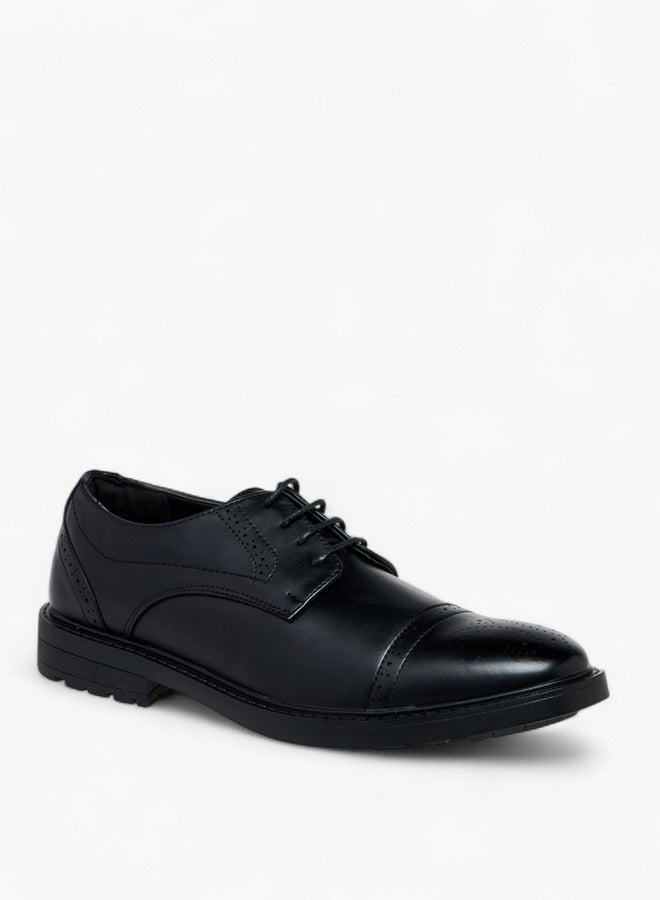 LBL by Shoexpress Textured Lace-Up Derby Shoes - Image 1