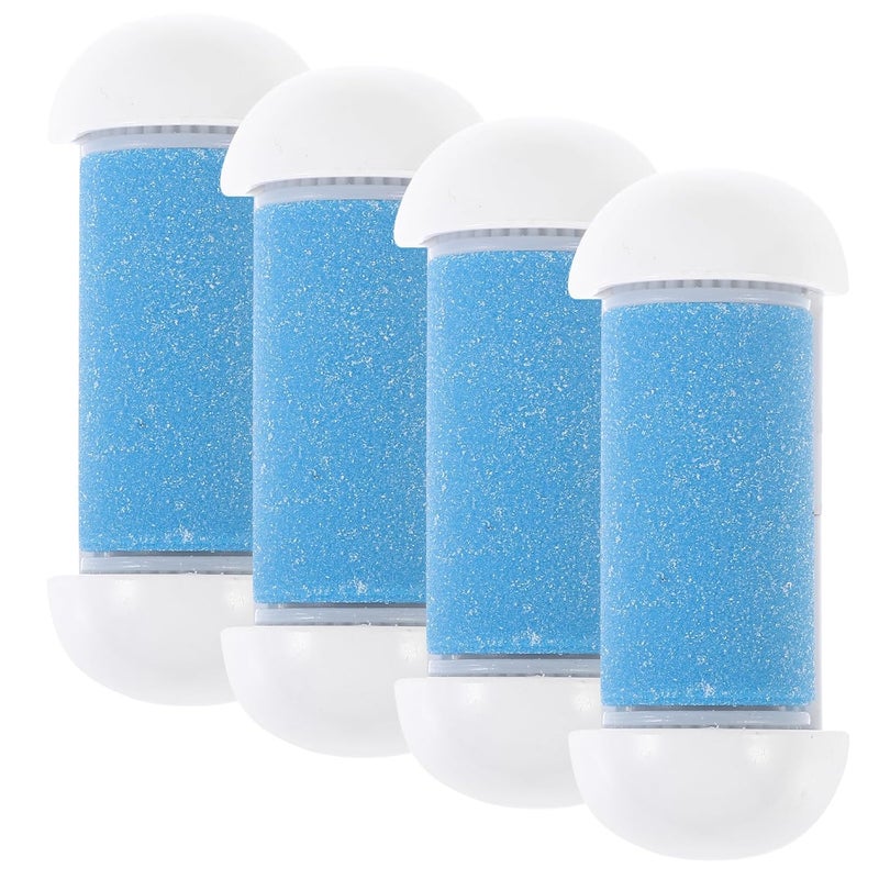 Artibetter 4pcs Extra Coarse Replacement Rollers for Electric Remover Coarse Refill Heads for Feet Pedicure Kit Blue