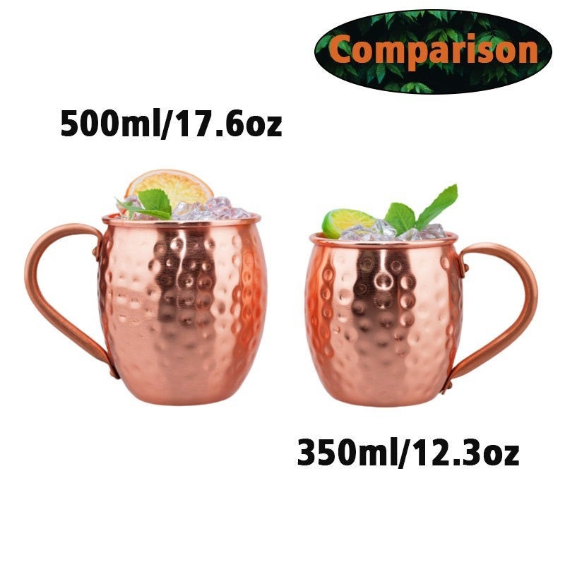 Vintage Pure Copper Moscow Mule Mug Cocktail Cup Metal Tumbler - Image 4