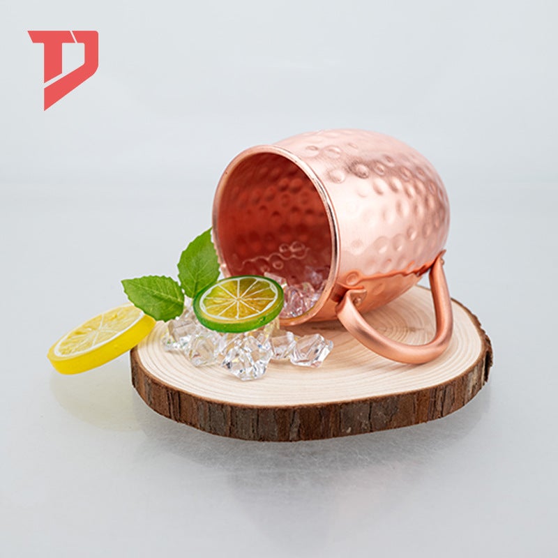 Vintage Pure Copper Moscow Mule Mug Cocktail Cup Metal Tumbler - Image 3