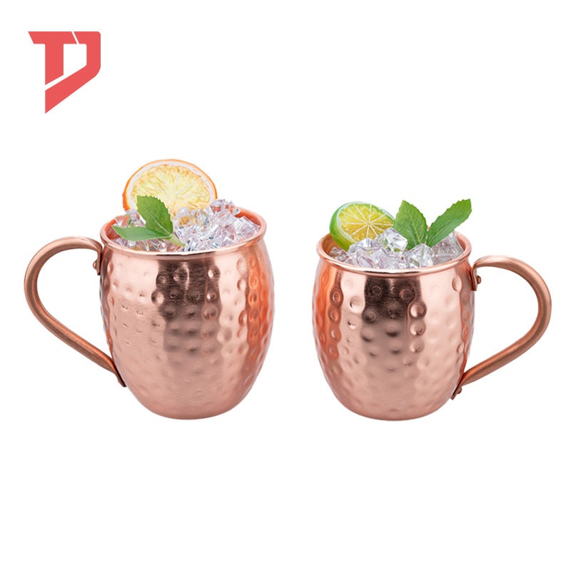 Vintage Pure Copper Moscow Mule Mug Cocktail Cup Metal Tumbler - Image 2