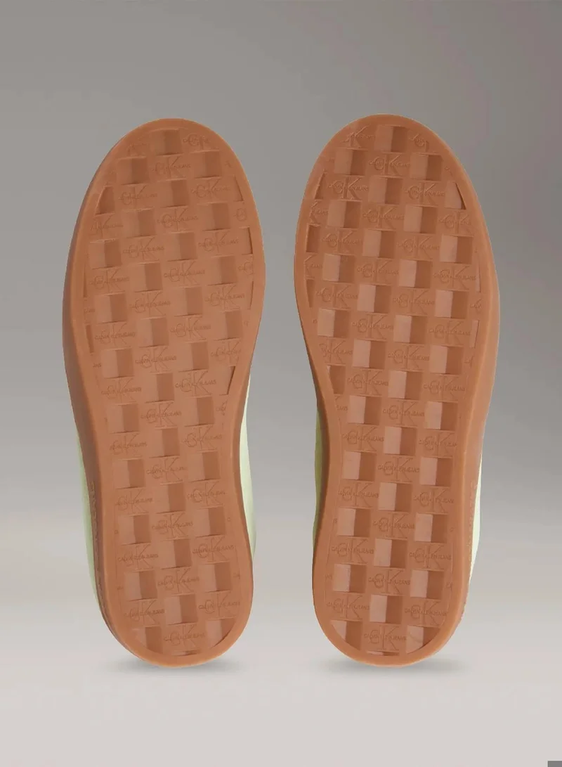 Calvin Klein Jeans White Jade/Seal Brown Suede Trainers for Women | Best Price UAE