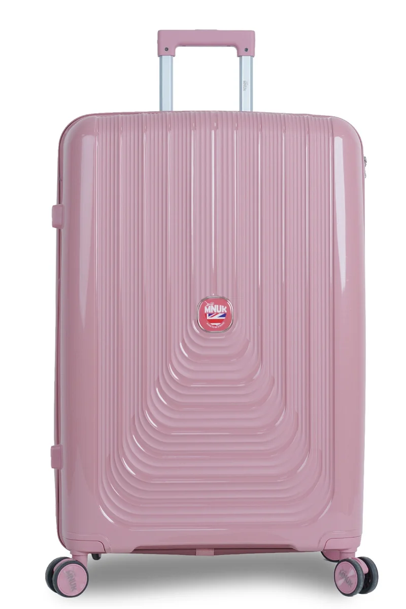 MNUK Viajero Stra Ordinario 28inch Luggage| Polypropylene (PP) Hardside Luggage Trolley|Double 360° 4 Wheeler| Large-28inch|Rose Gold