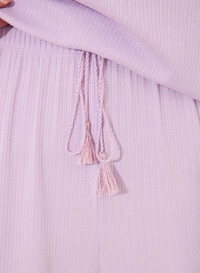 women'secret Viscose Ribbed Capri Pyjamas