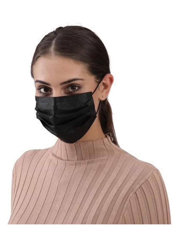 Generic Set of 50 Breathable Sunscreen Windproof Masks with Dust and Moisture Filter Black  - Image 2