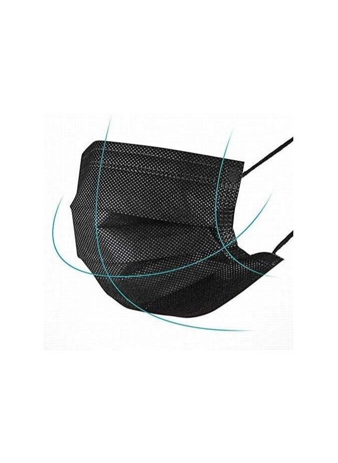 Generic Set of 50 Breathable Sunscreen Windproof Masks with Dust and Moisture Filter Black  - Image 5