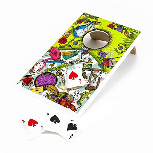 Professor PUZZLE Down The Rabbit Hole Alice in Wonderland Themed Corn Hole GameBean Bag Toss Game - Image 5