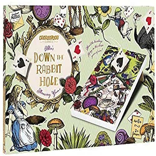 Professor PUZZLE Down The Rabbit Hole Alice in Wonderland Themed Corn Hole GameBean Bag Toss Game - Image 1