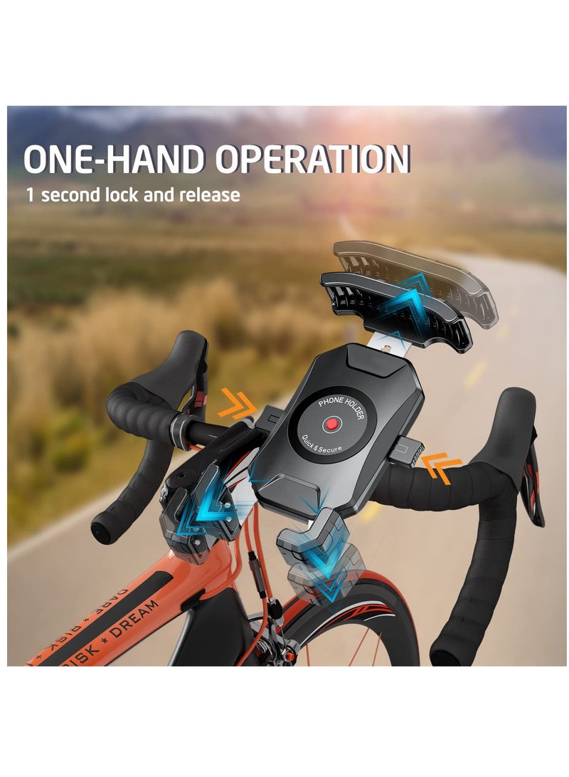 SOLARAE Anti-Theft Motorcycle Phone Holder - Dual Socket Aluminum Ball Mount for 4.0-7.0" Smartphones, 1" 360 Degree Universal Design for Bikes and Motorcycles. - Image 5