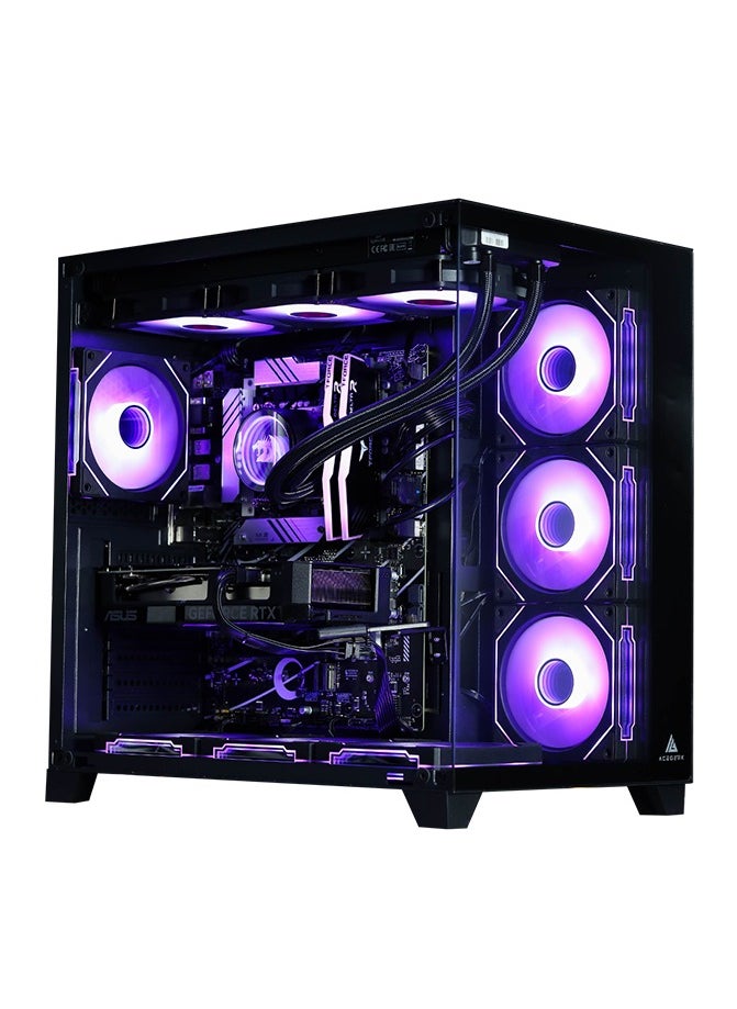 NANOTECH AetherCore 7800 Gaming PC - AMD Ryzen 7 7800X3D AM5 Processor, 8 Cores & 16 Threads, DDR5 32GB (2*16) Ram, 2TB Gen4.0*4 NVMe M.2 SSD, Nvidia GeForce RTX 5070Ti 16GB GDDR7 OC Edition Graphics Card, 3 Fan AIO Liquid Cooler, 850W 80 Plus Power Supply, Windows 11 Pro | Wi-Fi  - Image 1