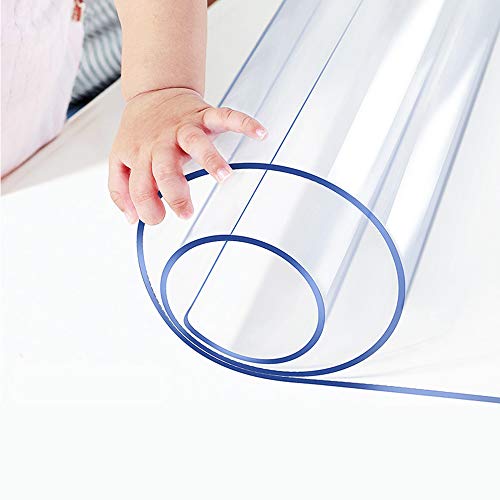 18X60 Inch Clear PVC Table Protector Mat  Waterproof Wipeable Vinyl Tablecloth Pad for Rectangle Wooden Sofa Patio Table Billiard Desk Furniture  Plastic Mat