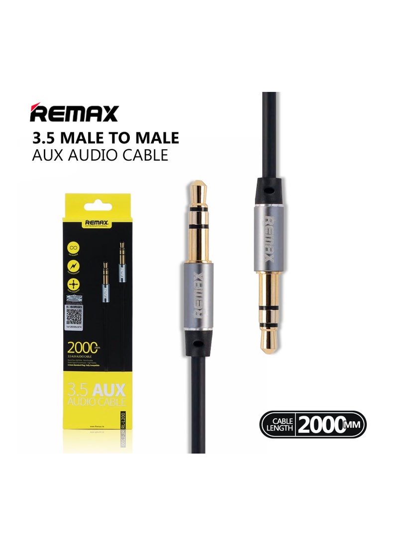 REMAX - Remax Rl-L200 AUX Silver 2M - Image 1