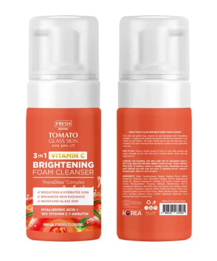 FRESH Tomato Glass Skin Brightening Foam Cleanser 100ml - Image 2