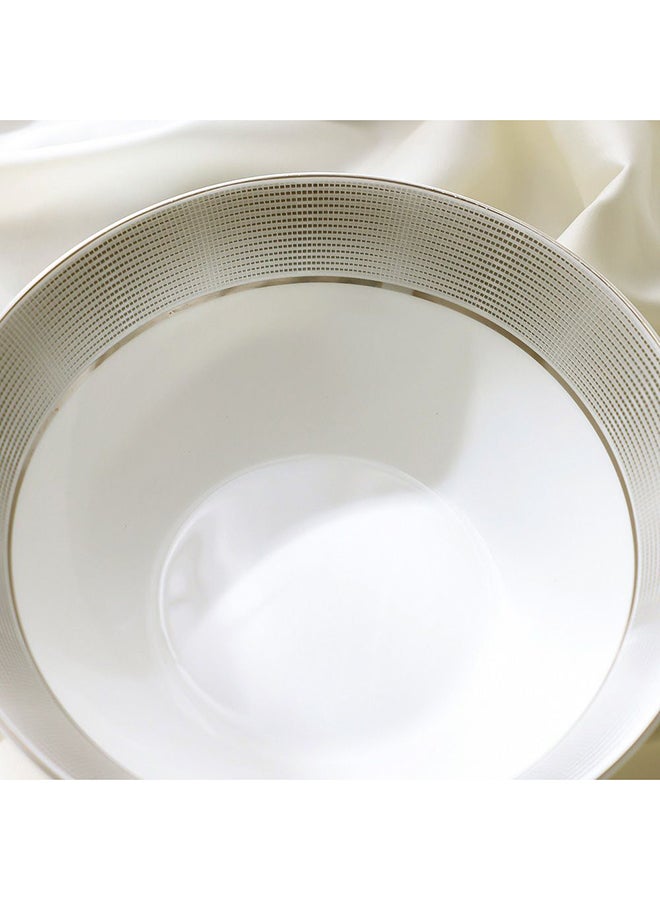 DANUBE HOME وعاء حساء رايلي من الصين العظمية الرفيعة - وعاء أنيق ومت耐 للحرارة للحساء واليخنات، خفيف الوزن، مقاوم للتشقق، تصميم أبيض كلاسيكي مثالي للاستخدام اليومي - 16 سم - Image 2