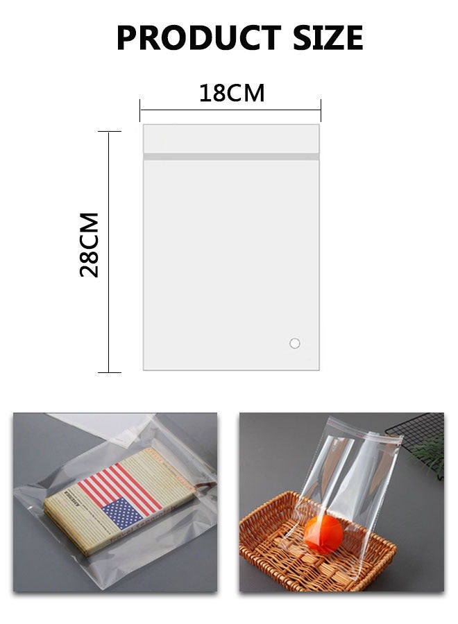 HAWAWA Clear Cellophane Bags Plastic Self Sealing OPP Cellophane Poly Bags Self Adhesive Plastic Bags for Packing Products, Clothes, jewelry，Small Business 18x28cm 200pcs  - Image 5