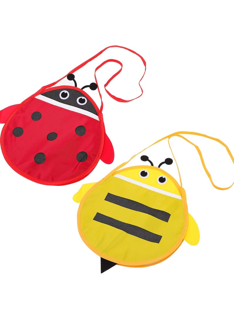 GGOOT 2pcs Kids Crossbody Bag Ladybug Bee Shoulder Bag Children Beach Purses Waterproof Gifts for Girls Summer Sea Birthday Party Favors  - Image 1