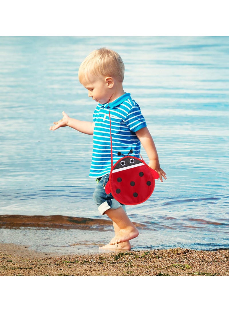 GGOOT 2pcs Kids Crossbody Bag Ladybug Bee Shoulder Bag Children Beach Purses Waterproof Gifts for Girls Summer Sea Birthday Party Favors  - Image 2