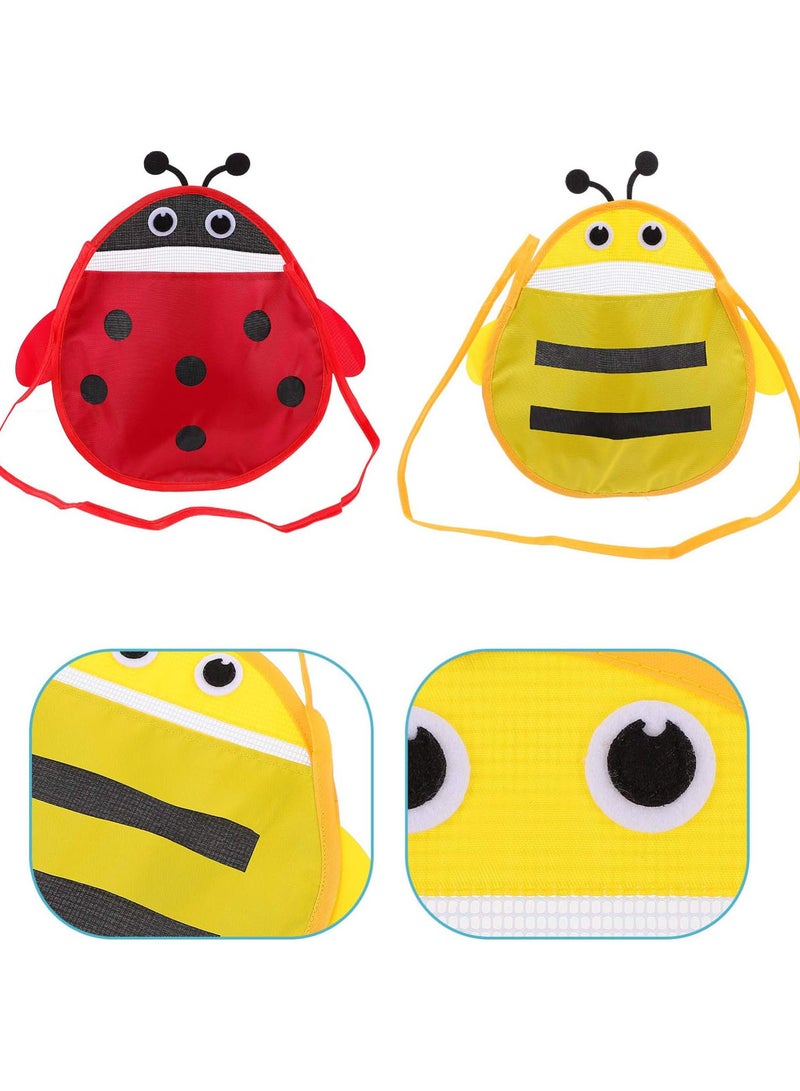GGOOT 2pcs Kids Crossbody Bag Ladybug Bee Shoulder Bag Children Beach Purses Waterproof Gifts for Girls Summer Sea Birthday Party Favors  - Image 5