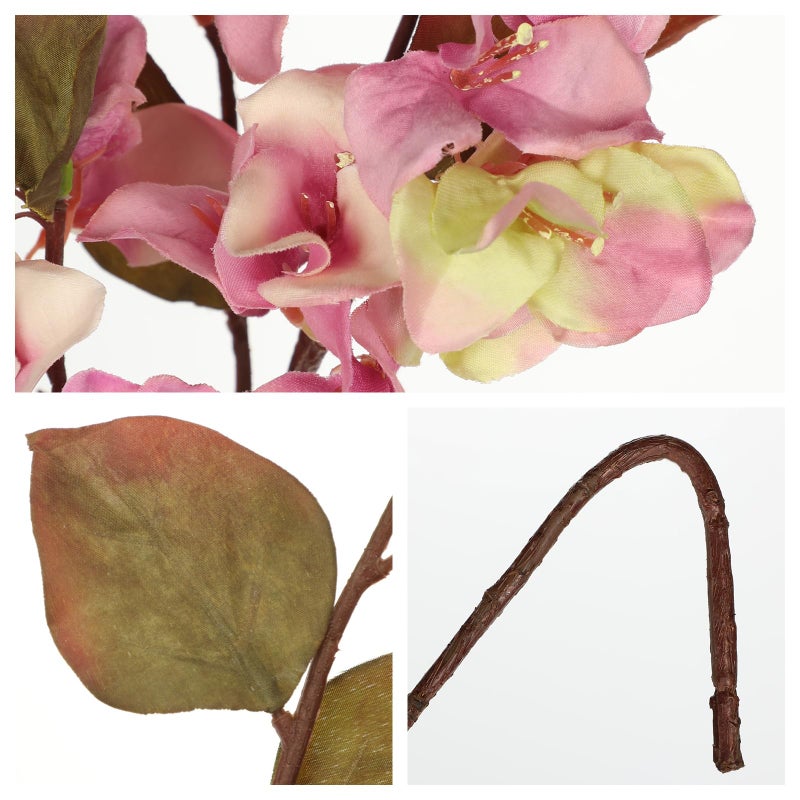 Briful Bougainvillea Artificial Flowers 5 Pack 27.5" Fake Bougainvillea Floral Stems Realistic Silk Flower Arrangements for Home Weddings Parties Table Vase Centerpiece Decor(Old Pink) - Image 3