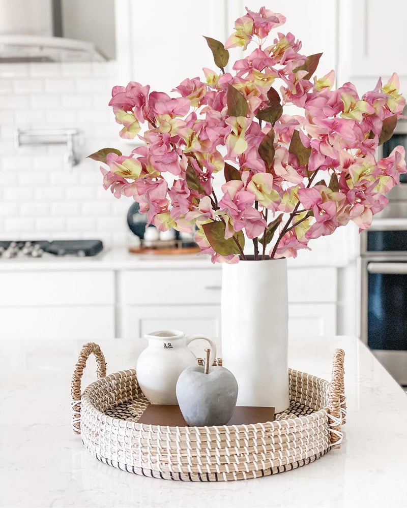 Briful Bougainvillea Artificial Flowers 5 Pack 27.5" Fake Bougainvillea Floral Stems Realistic Silk Flower Arrangements for Home Weddings Parties Table Vase Centerpiece Decor(Old Pink) - Image 5