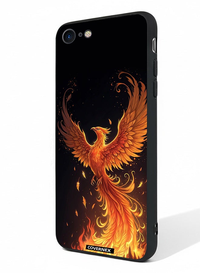 Covernex Apple iPhone SE 2020/2022 Protective Case Cover Printed Featuring Majestic Mythical Phoenix Illustration - Image 1