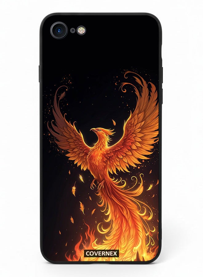 Covernex Apple iPhone SE 2020/2022 Protective Case Cover Printed Featuring Majestic Mythical Phoenix Illustration - Image 2