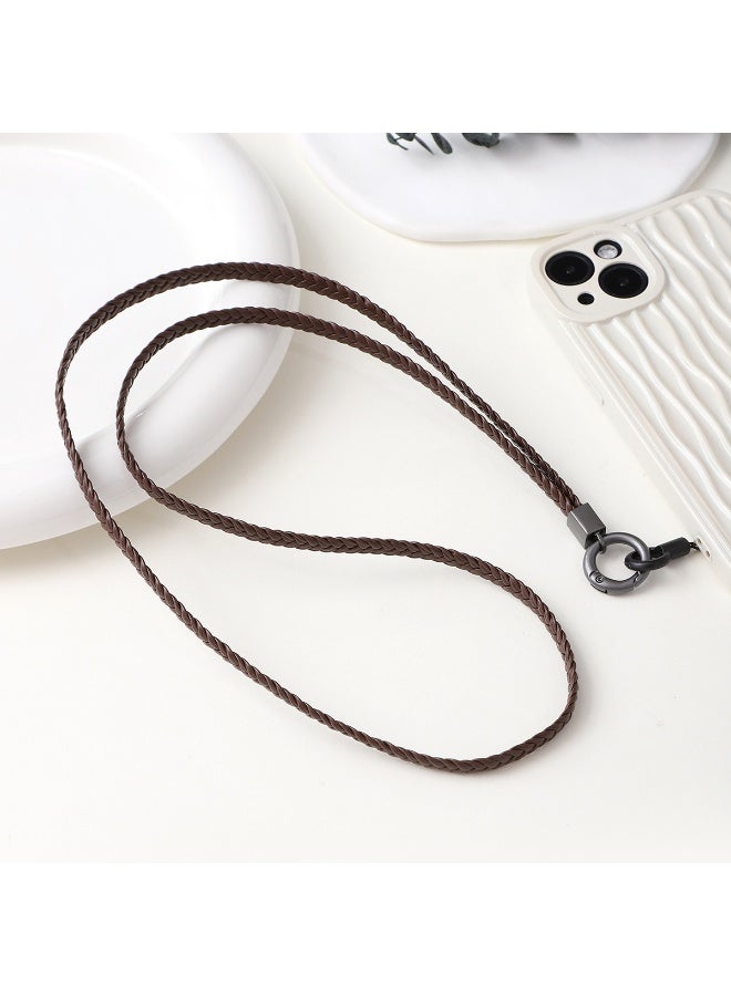 NIBEMINENT Phone Charm/ Chain Strap for Women Girls, Weaving Leather Rope Cell Phone Case Lanyard Wrist Strap