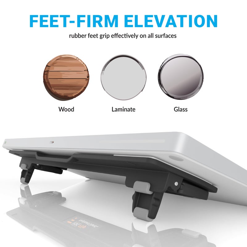 GPG2 ESC Flip Computer Keyboard Stand for Desktop, Tilted Adjustable Keyboard Riser, Ergonomic Keyboard Accessories for Office, for Flat-Back Keyboard Only - Image 3