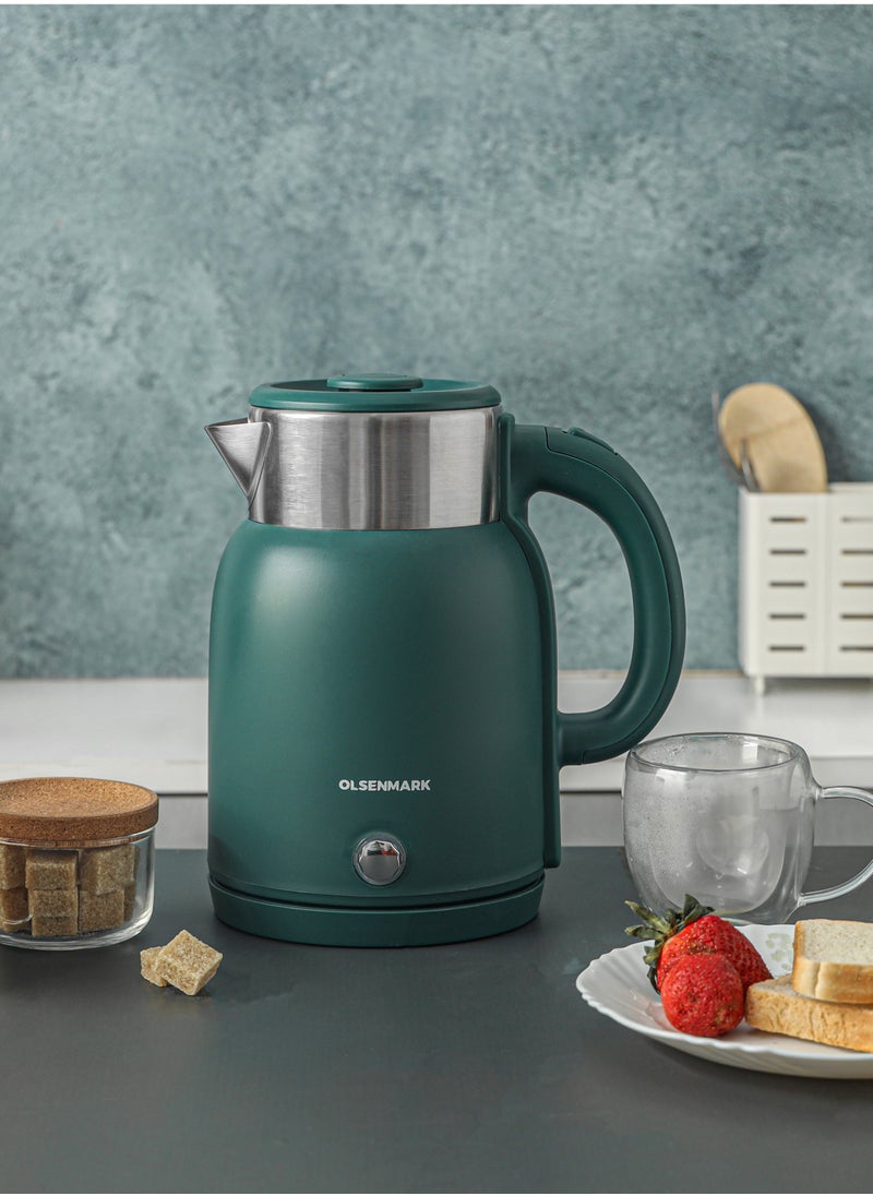 Olsermark Olsenmark 1.5 L Double Layer Electric Kettle- OMK7027, 1500 W, 360 Degree Rotation Base with Auto Safety, Overheat Protection, Dry Boil Protection  - Image 2