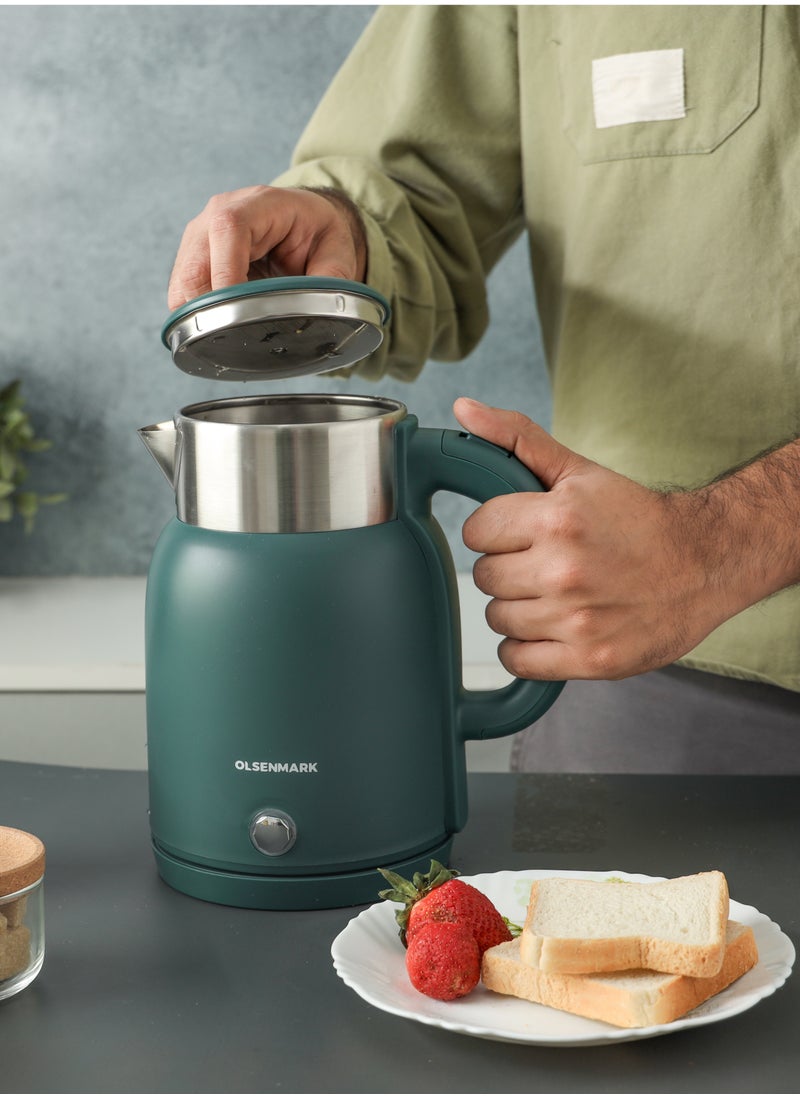 Olsermark Olsenmark 1.5 L Double Layer Electric Kettle- OMK7027, 1500 W, 360 Degree Rotation Base with Auto Safety, Overheat Protection, Dry Boil Protection  - Image 5