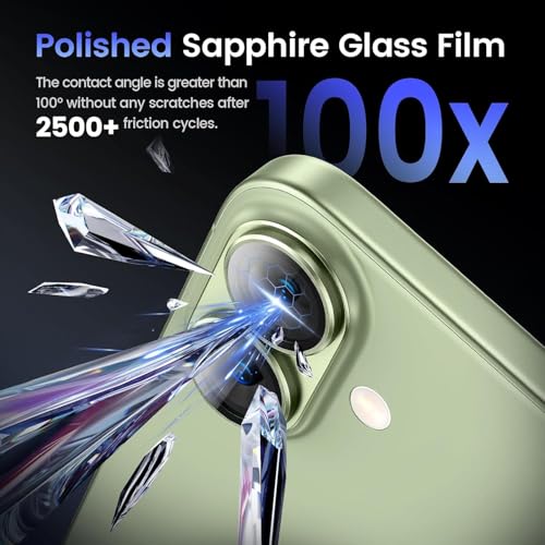 CASENED Camera Lens Protector Tempered Glass for iPhone 17 - Alloy Metal Cover with Tempered Glass - Scratch Resistant, Easy Installation - Image 5