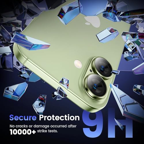 CASENED Camera Lens Protector Tempered Glass for iPhone 17 - Alloy Metal Cover with Tempered Glass - Scratch Resistant, Easy Installation - Image 3