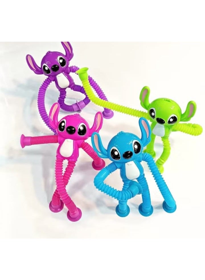 Telescopic Suction Cup StitchToys, Sensory Stitch Toy, Suction Cup Toy for Kids, Stuffed Stitch, Fidget Toys for Stress Relief, Funny Educational (2 Pack) - Image 1