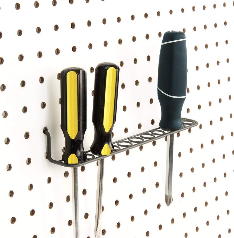 Spectrum Diversified Pegboard Tool Holder, Industrial Gray, 1. 75" L X 9. 25" W - Image 4