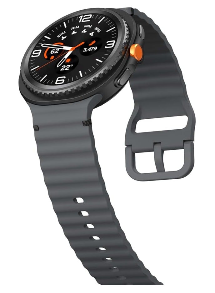 Replacement Strap Compatible with Samsung Galaxy Watch 8 40mm 44mm Galaxy Watch 8 Classic 46mm  - Space Grey