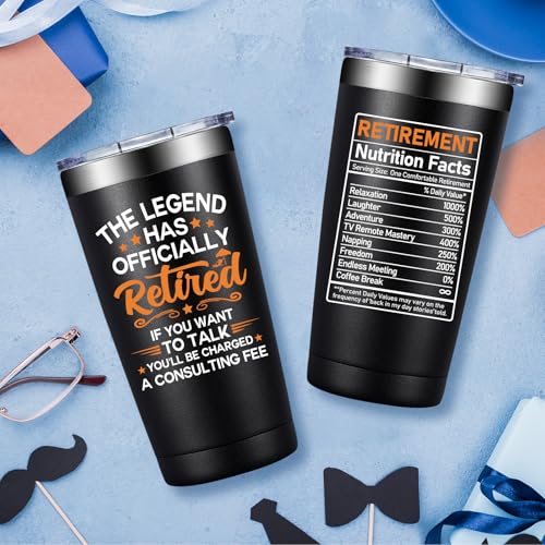 SpenMeta Retirement Gifts for Men Teacher Friends - Funny Retired Gifts for Coworker - 20oz Retirement Tumbler - Image 4