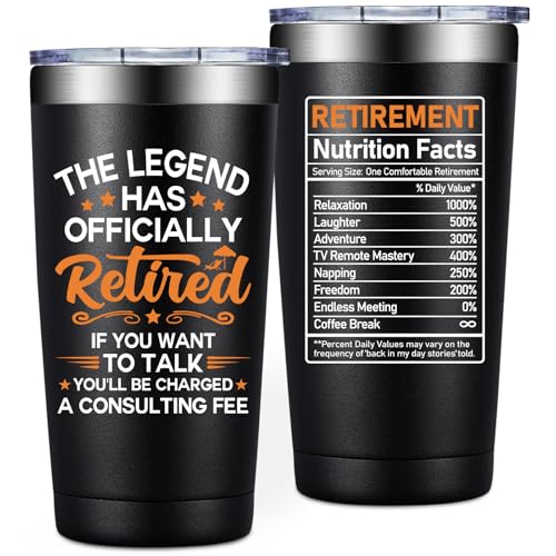 SpenMeta Retirement Gifts for Men Teacher Friends - Funny Retired Gifts for Coworker - 20oz Retirement Tumbler - Image 1