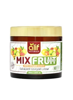 ALIF NATURALS Mixed Fruit Exfoliating Help Sloughs Away Dead Skin Cells, Leaving Your Skin Supremely Smooth and Refined With Natural Fruits Extracts -100g  - Image 1