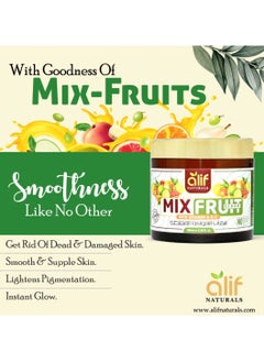 ALIF NATURALS Mixed Fruit Exfoliating Help Sloughs Away Dead Skin Cells, Leaving Your Skin Supremely Smooth and Refined With Natural Fruits Extracts -100g  - Image 2