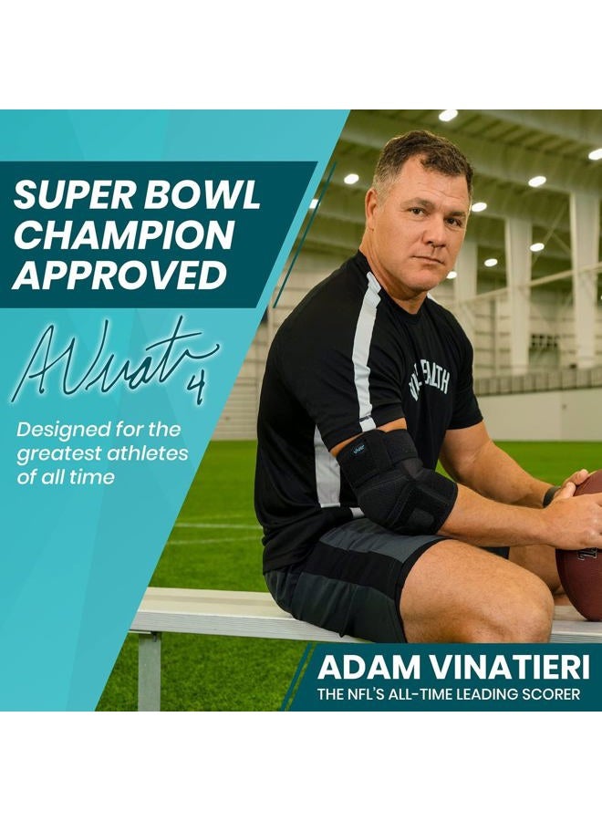 VIVE Elbow Brace - Tennis Compression Sleeve - Wrap for Golfers, Bursitis, Left or Right Arm - Tendonitis Support Strap for Golf, Men and Women - Epicondylitis and Sports Recovery - Image 2