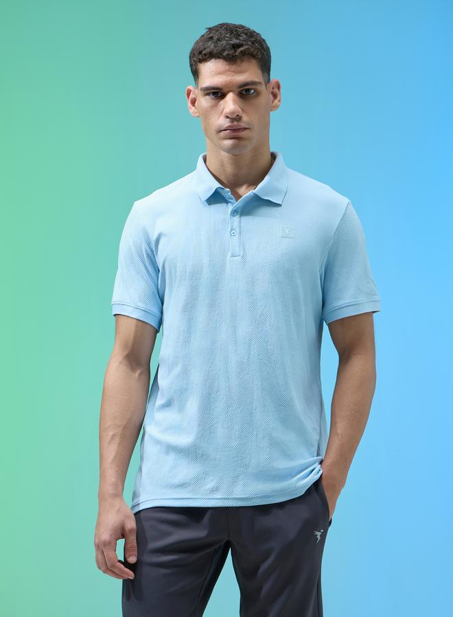 تكنوسبورت تيشيرت بياقة بولو وتفاصيل جاكار - Image 2