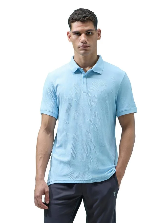 Technosport Technosport Men Jacquard Slim Fit Polo