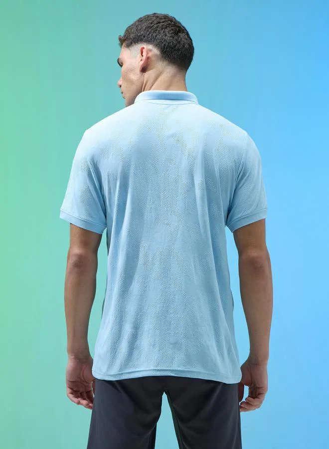 Technosport  Technosport Men Jacquard Slim Fit Polo for Men | Best Price UAE