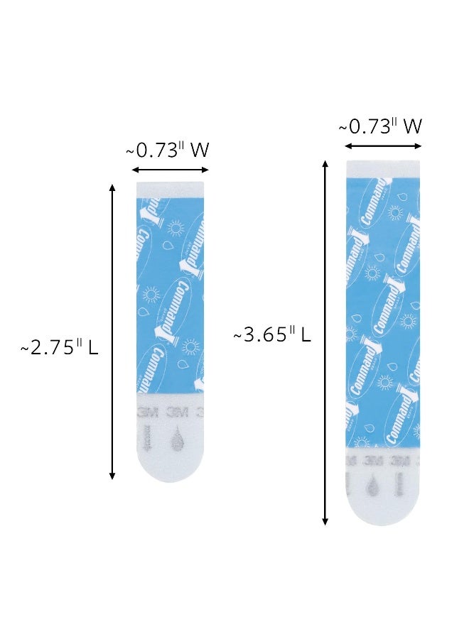 Command Command 821079049512 Bath Water Resistant Refill, 2-Medium and 4-Large Strips (BATH22-ES-E), 1 Pack, Blue - Image 5