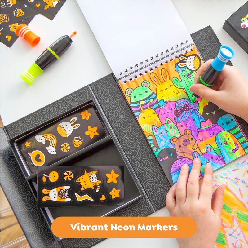 Tiger Tribe Neon Colouring Set - Glow Friends - Image 3