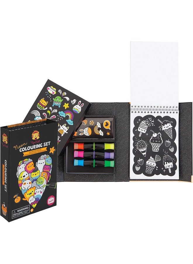Tiger Tribe Neon Colouring Set - Glow Friends - Image 2