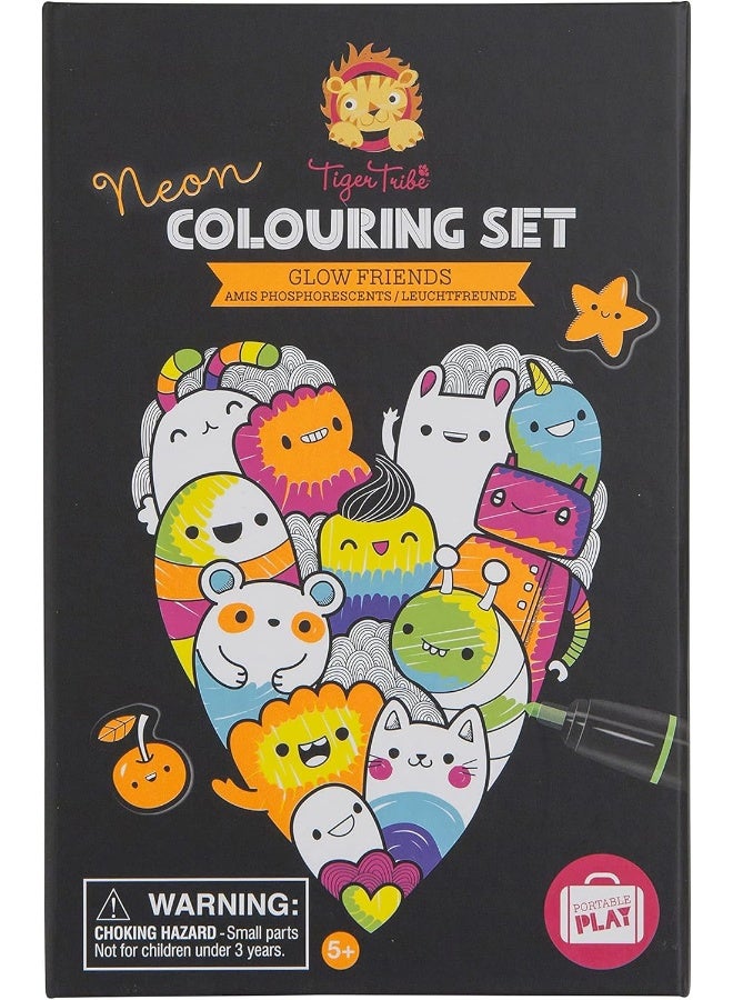 Tiger Tribe Neon Colouring Set - Glow Friends - Image 5