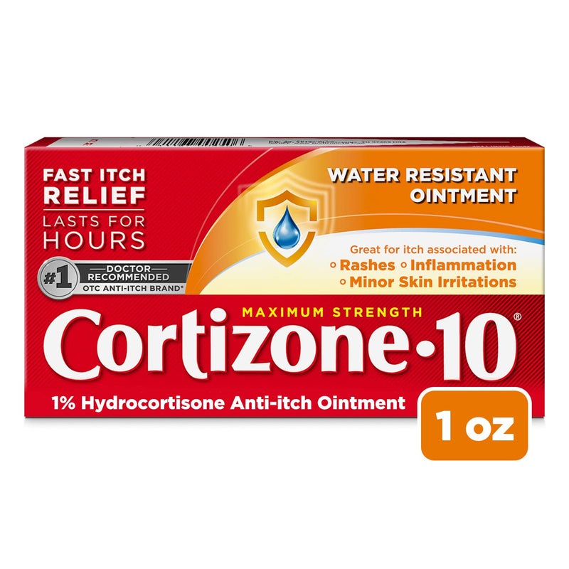 Cortizone 10 Cortizone 10 Maximum Strength Water Resistant AntiItch Ointment 1 Hydrocortisone 1 oz