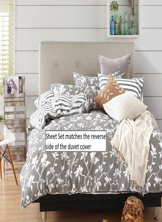 Swanson Beddings Leafy Vines 100% Cotton Sheet Set : Fitted Sheet, Flat Sheet and Two Matching Pillowcases (Queen) - Image 3