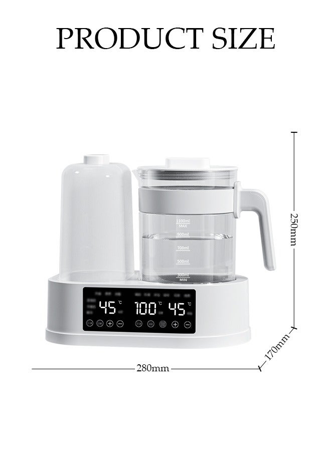 DUNISO 13 in 1 Multifunctional Baby Bottle Sterilizer, portable dual bottle heater, electric baby water bottle machine, automatic constant temperature, can disinfect, thaw and heat, 1.3L - Image 2